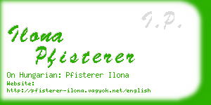 ilona pfisterer business card